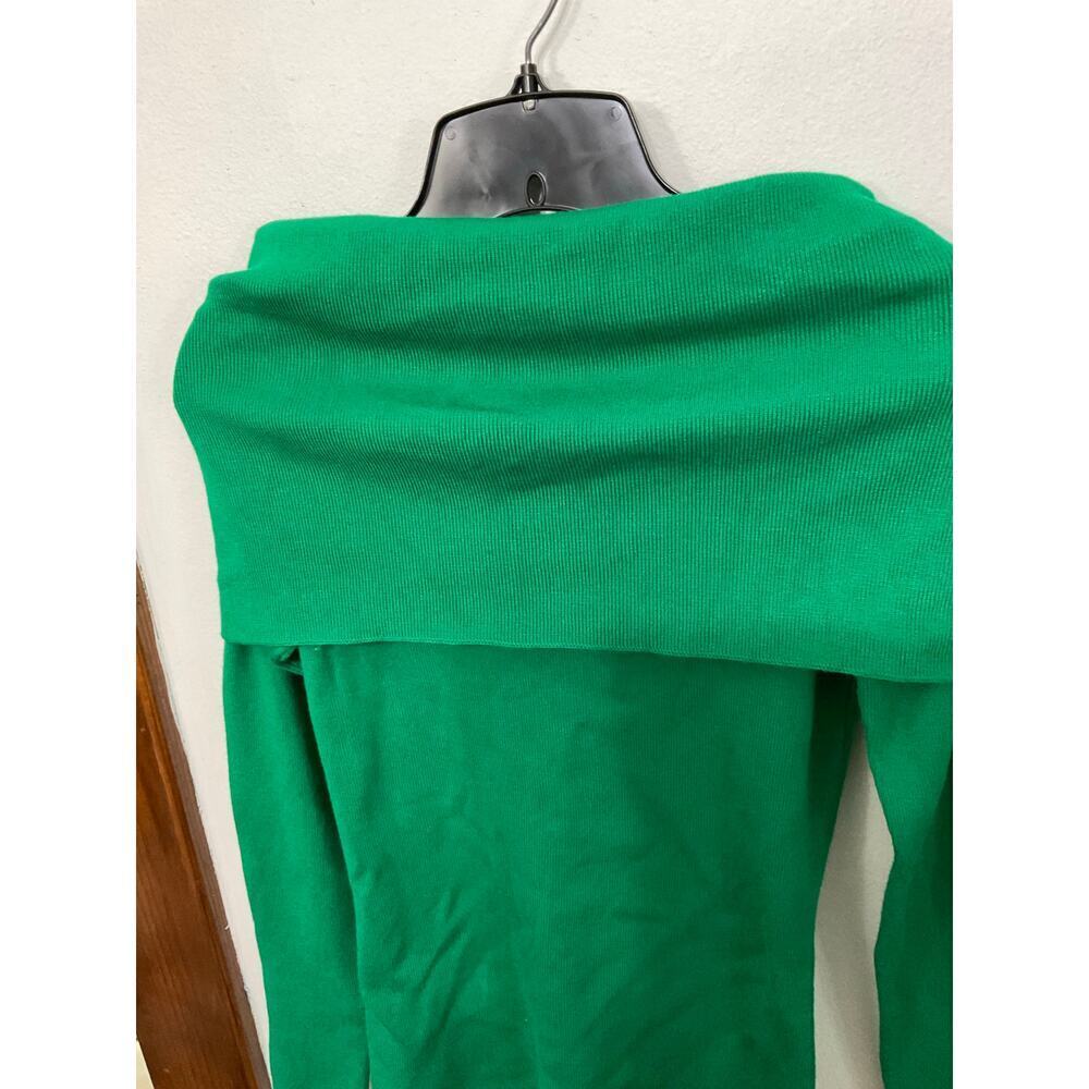 Anthropologie Ett:Twa Cecily Off Shoulder Pullover Sweater Green Size Medium - Picture 4 of 7
